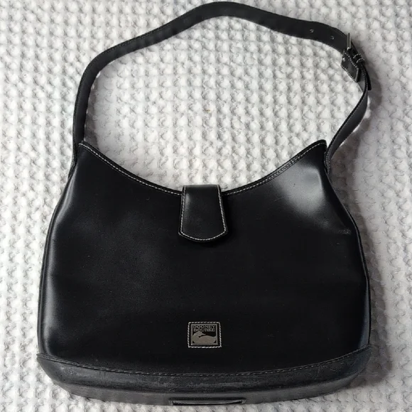 Dooney & Bourke Black Leather Shoulder Bag - Picture 11 of 11
